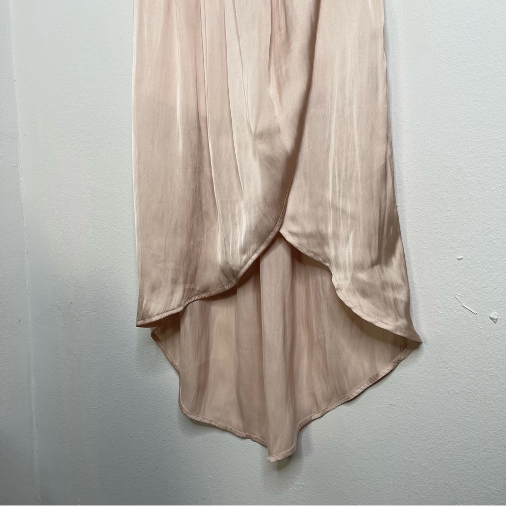 Lovers + Friends Night Lights Strapless Satin Midi Dress Champagne Sz XS Fairy - Picture 8 of 16